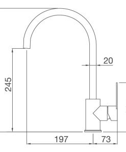 VÒI RỬA CHÉN MALLOCA MF-073 MÀU XÁM