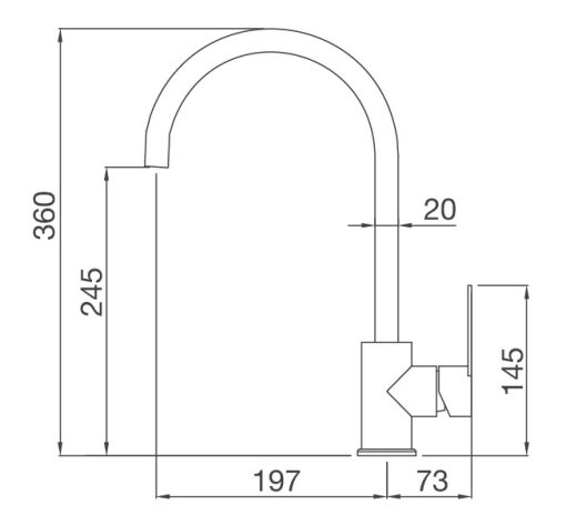 VÒI RỬA CHÉN MALLOCA MF-073 MÀU XÁM