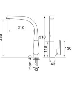 Vòi Rửa Chén Bát Cata CFA - 6 Vòi Rửa Chén Bát Cata CFA