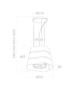 Máy hút mùi Elica WAVE - 6 Máy hút mùi Elica WAVE - 5