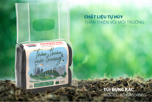 Túi đựng rác phân hủy sinh học SUNHOUSE KS-GA6578B - 1