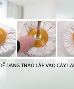 BÔNG LAU NHÀ MICROFIBER XOAY 360 ĐỘ SUNHOUSE KS-CO350M - 13