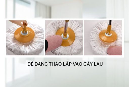 BÔNG LAU NHÀ MICROFIBER XOAY 360 ĐỘ SUNHOUSE KS-CO350M - 7