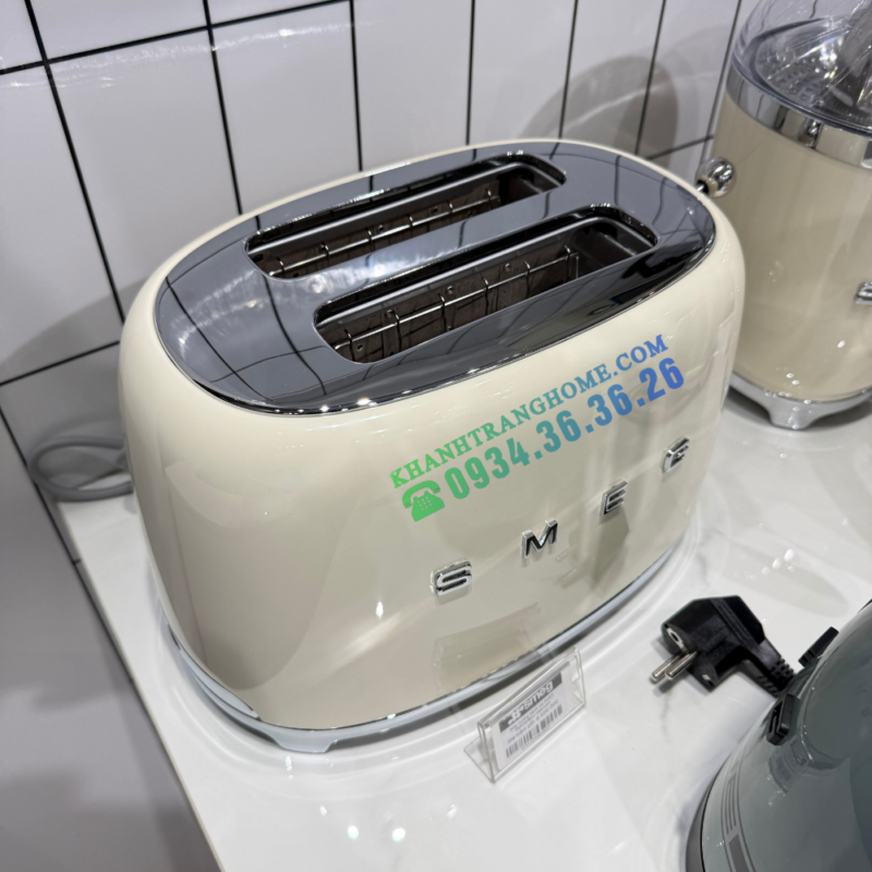 MÁY NƯỚNG BÁNH MÌ 2 LÁT THẬP NIÊN 50 MÀU KEM SMEG TSF01CREU 535 43 665 - 8