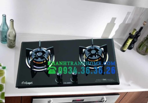 BẾP GAS ÂM KÍNH 2 LÒ CAPRI CR-208KT BLACK