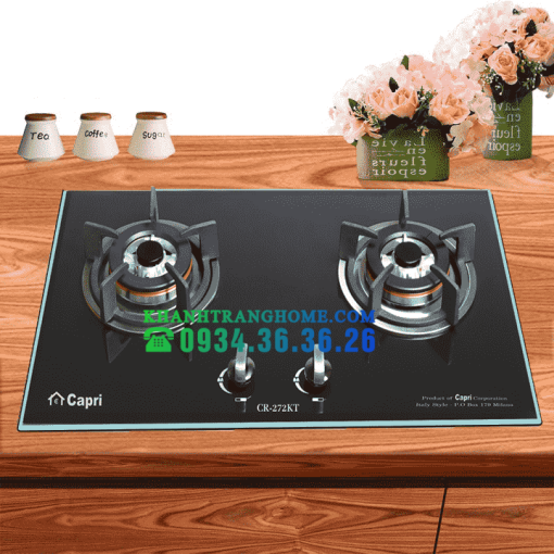 BẾP GAS ÂM KÍNH 2 LÒ CAPRI CR-272KT