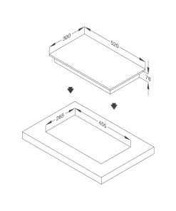 Bếp kính âm 1 gas dạng domino Malloca MDG 301 - 24 BẾP KÍNH ÂM 1 GAS DẠNG DOMINO MALLOCA MDG 301