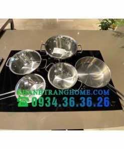 Bộ nồi Inox 9 món cao cấp Malloca SA-1503 - 6 BỘ NỒI INOX 9 MÓN CAO CẤP MALLOCA SA-1503