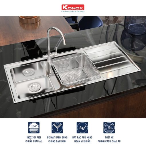 CHẬU RỬA BÁT KONOX Premium KS11650 2B