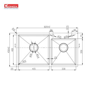 CHẬU RỬA CHÉN BÁT KONOX KN8245DO