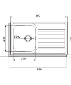 Chậu rửa bát Cata CDP-1
