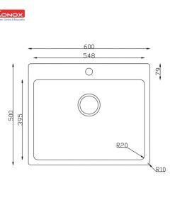 Chậu rửa bát KONOX Neron 600