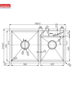 Chậu rửa bát Konox KN7847DO