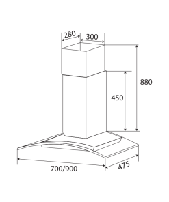MÁY HÚT MÙI KÍNH CONG KAFF KF-GB706