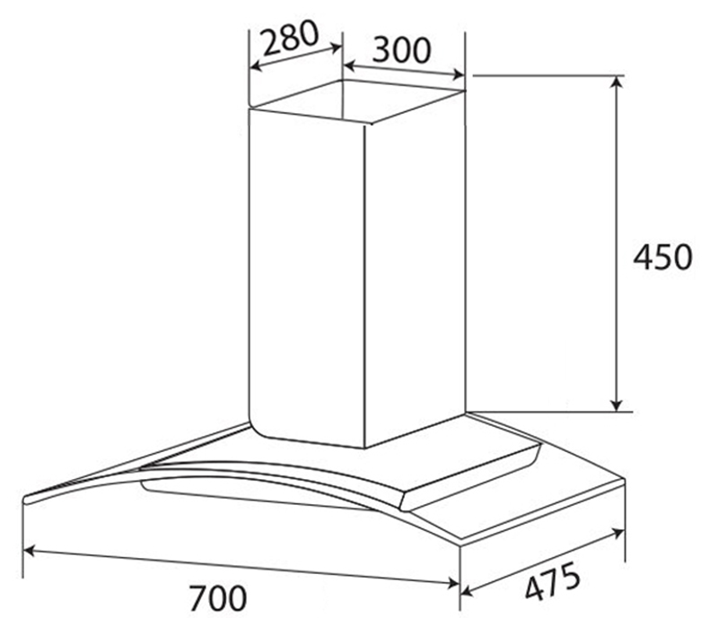 MÁY HÚT MÙI KÍNH CONG KAFF KF-GB785N