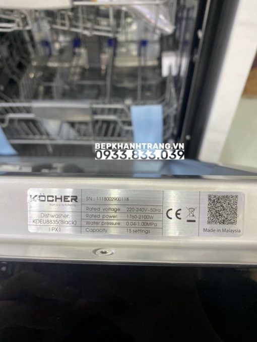 Máy rửa bát Kocher KDEU-8835BL