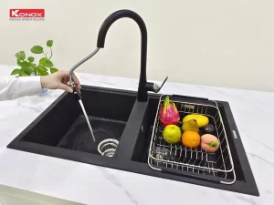 VÒI RỬA BÁT KONOX CURVA BLACK