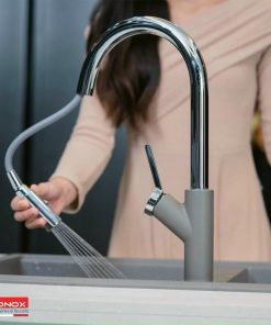 VÒI RỬA BÁT RÚT DÂY KONOX PONTE GREY