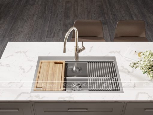 VÒI RỬA RÚT DÂY BÁT KONOX PONTE NICKEL
