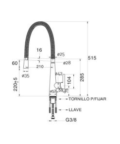 Vòi Rửa Chén Bát Cata CRA - 6 Vòi Rửa Chén Bát Cata CRA