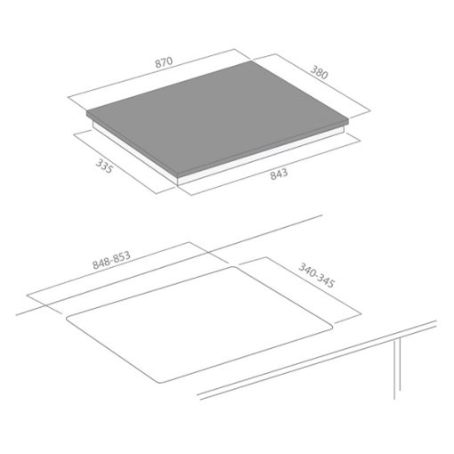 Bếp từ Elica DIAMOND 874 BL - 3