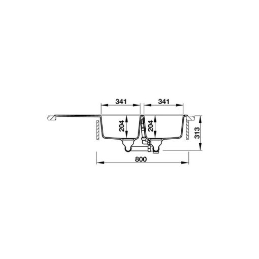 CHẬU ĐÁ HAFELE HS18-GED2R80 MÀU GREY 570.35.560 - 5