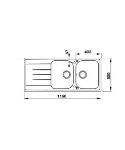 CHẬU ĐÁ HAFELE HS18-GED2R80 MÀU GREY 570.35.560 - 30