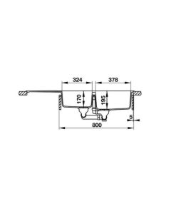 Chậu rửa chén Hafele HS19-GED2S80 570.35.470 - 12 Chậu rửa chén Hafele HS19-GED2S80 570.35.470 - 11