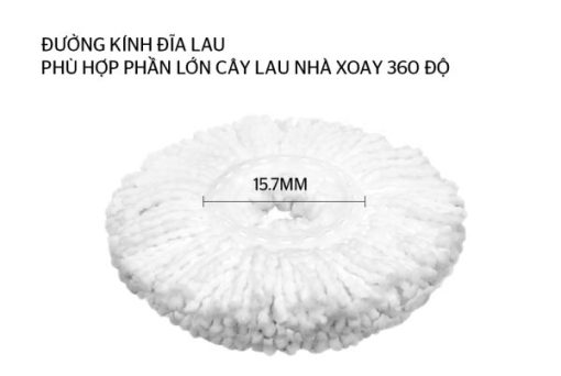 BÔNG LAU NHÀ MICROFIBER XOAY 360 ĐỘ SUNHOUSE KS-CO350M - 5