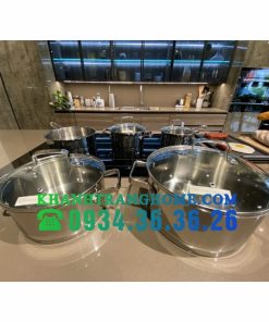 Bộ nồi Inox 9 món cao cấp Malloca SA-1503 - 7 BỘ NỒI INOX 9 MÓN CAO CẤP MALLOCA SA-1503