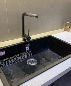 Chậu đá Malloca ZEN K 13040 / Màu đen / Phủ nano kháng khuẩn - 12 CHẬU ĐÁ MALLOCA ZEN K 13040