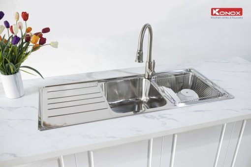 CHẬU RỬA BÁT KONOX Artusi KS11650 1D BÀN TRÁI