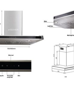 MÁY HÚT MÙI KOCHER K-225D-90 - 7 MÁY HÚT MÙI KOCHER K-225D-90