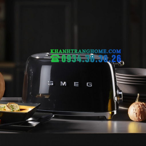 MÁY NƯỚNG BÁNH MÌ 2 LÁT THẬP NIÊN 50 MÀU ĐEN SMEG TSF01BLEU 535 43 660