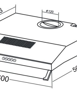 Máy hút mùi cổ điển Kaff KF-SL60KW