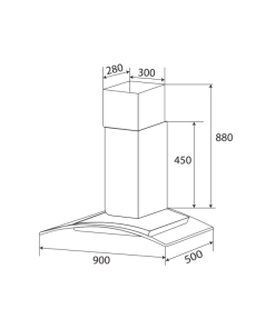 Máy hút mùi độc lập KAFF KF-IS90GH