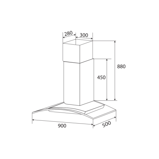 Máy hút mùi độc lập KAFF KF-IS90GH