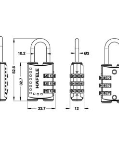 Khóa Số Hafele 20301 482.09.003 - 14 Khóa Số Hafele 20301 482.09.003 - 13