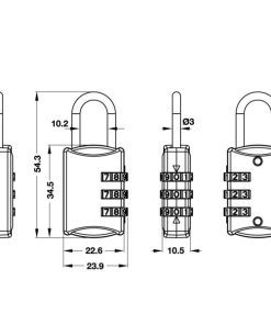 Khóa Số Hafele 20302 482.09.000 - 14 Khóa Số Hafele 20302 482.09.000 - 13