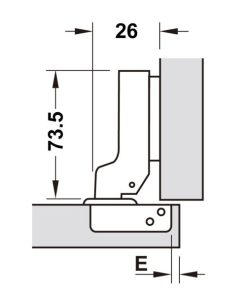 Bản Lề Metalla Sm 110 Độ, Giảm Chấn, Inox 304, Trọn Bộ Diy 483.01.720 - 23
