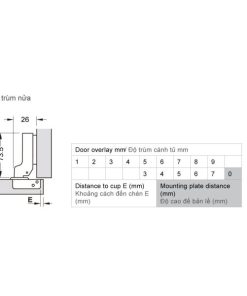 Bản Lề Metalla Sm 110 Độ, Giảm Chấn, Inox 304, Trọn Bộ Diy 483.01.720 - 25