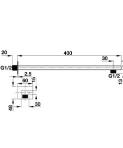 Tay Sen Gắn Tường Hafele 30X15X400 Mm 485.60.953 - 9
