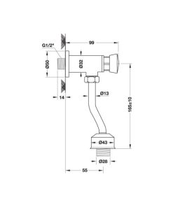 Van Cho Bồn Tiểu Nam Hafele Có Chức Năng Tự Động Tắt Nước 485.95.010 - 9