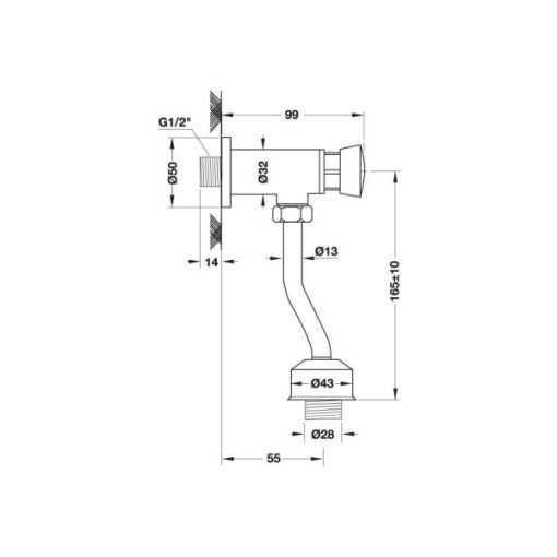 Van Cho Bồn Tiểu Nam Hafele Có Chức Năng Tự Động Tắt Nước 485.95.010 - 5