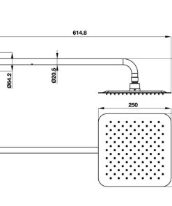 Sen Đầu Gắn Tường Hafele Airsense 485.60.624 - 10 Sen Đầu Gắn Tường Hafele Airsense 485.60.624 - 9