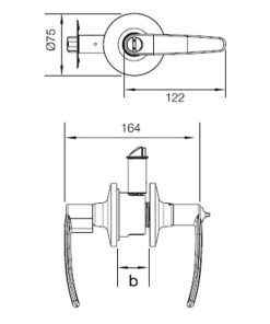 Bộ Khóa Tay Nắm Cửa Toilet 489.10.190 - 10 Bộ Khóa Tay Nắm Cửa Toilet 489.10.190 - 9