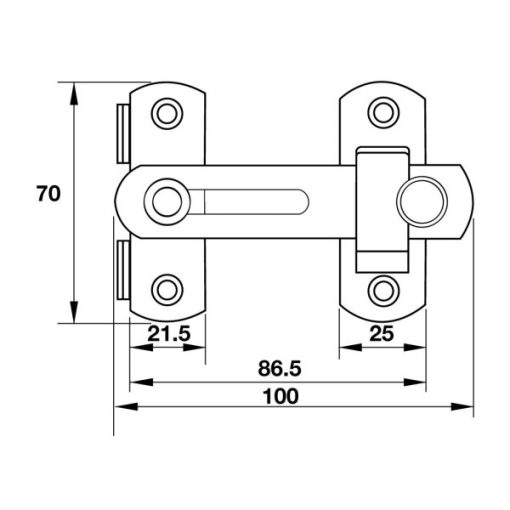 Chốt An Toàn, Inox 304 Hafele 489.71.680 - 5