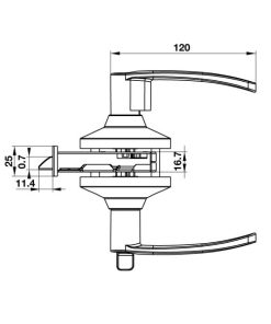 Bộ Khóa Tay Nắm Gạt 2 Chức Năng Hafele 489.10.820 - 37