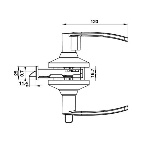 Bộ Khóa Tay Nắm Gạt 2 Chức Năng Hafele 489.10.820 - 5