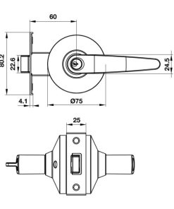 Bộ Khóa Tay Nắm Gạt 2 Chức Năng Hafele 489.10.820 - 39
